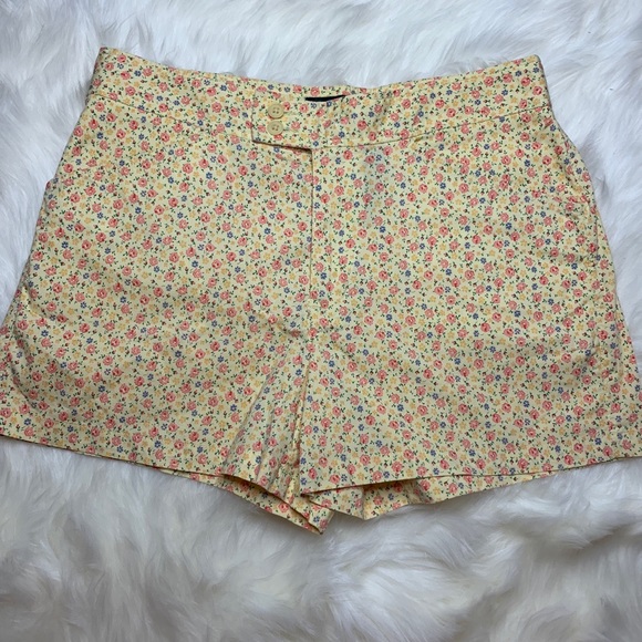 Yellow Flower Shorts - Picture 1 of 8